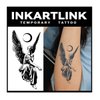 INKARTLINK Tattoo Tech, 2 Sheets Medium Semi Permanent Tattoo, Adult Art Design Temporary Tattoos For Men, Lasts 1-2 Weeks, Waterproof, Realistic Look, No Adhesive, No Reflection (Angel Design)