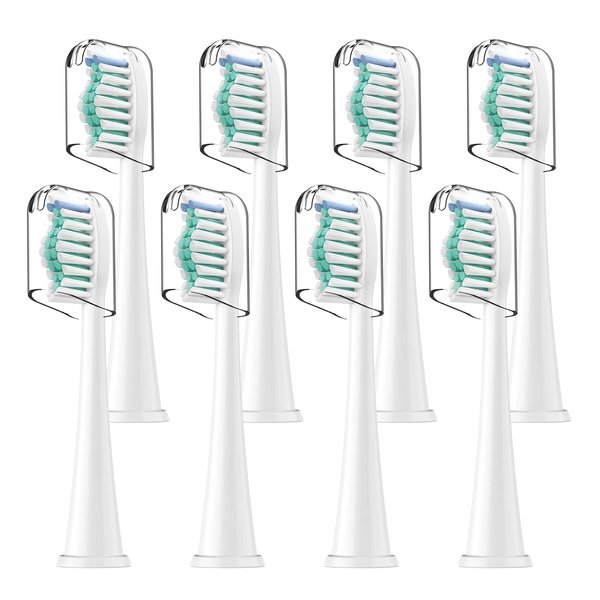 Toothbrush Heads for Philips Sonicare Replacement Brush Heads with Protective Cover Soft Dupont Bristles Electric Toothbrush Replacement Heads for Oral Health, 8 Pack