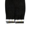 Moresoo Human Hair Extensions Tape in Black Hair Tape ins Extensions Natural Black Human Hair Extensions Tape in Real Human Hair 16 Inch #1B 40Pcs 100G