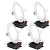 Sunco Lighting 4 Pack 6 Inch Ultra Thin LED Recessed Ceiling Lights Slim, 5000K Daylight, Dimmable, 14W=100W, Wafer Thin, Canless with Junction Box - Energy Star ETL T24