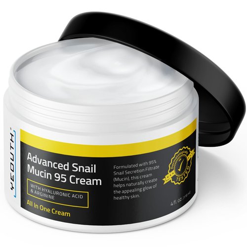 YEOUTH Advanced Snail Mucin Moisturizer Face Cream 95%, Anti Aging Snail Cream for Face Moisturizer 4oz