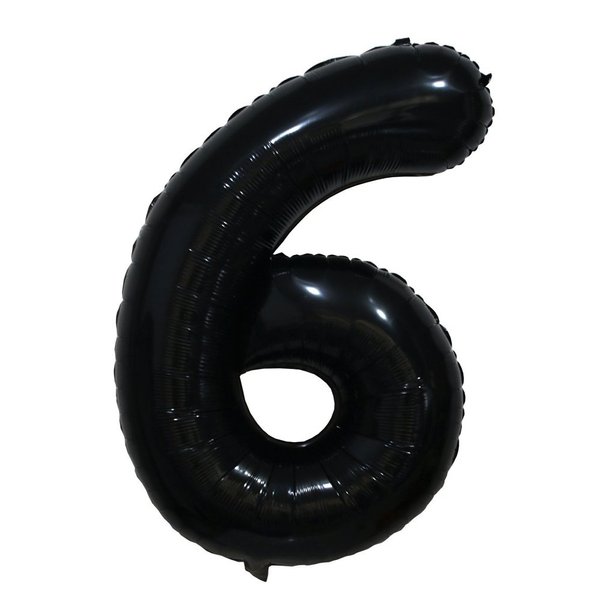 Tellpet Black Number 6 Balloon, 6th Birthday Party Decorations Signs, 40 Inch