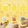 FSFHSJ 3PCS Animal Squishes Toys, Squirrel Pop-up Toys in Cottage Cheese, Cute Mice Squeeze Toys for Kids ,Mouse Pop Up Fidget Toys ，Cheese Squirrel Cup Fidget Toys for Adults Anxiety ADHD