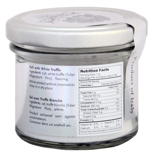 White Truffle Salt - 3.5oz | by Selezione Tartufi | Seasoning for eggs, meats, pastas, risotto, potatoes and popcorn