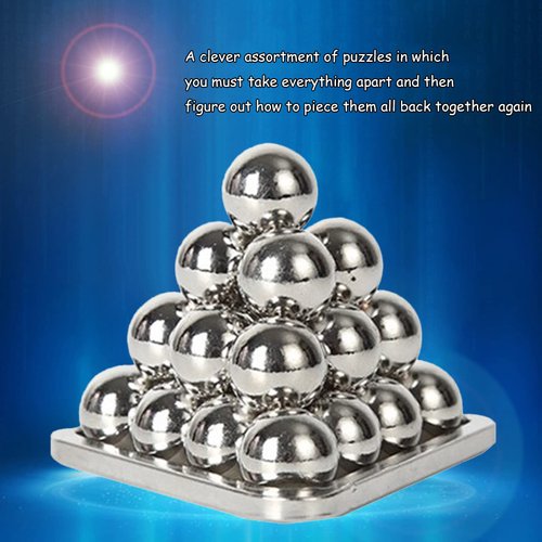 FantasyDay 5 Pcs Brain Teaser Puzzle,Metal Puzzle, Unlock Interlock IQ Test Game, Magic Trick Toy Gift for Kids and Adults