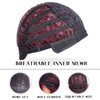 Aida ble Bob Wigs with Bangs Burgundy Wig for Women Wine Red Wig Short Straight Wig Heat Resistant Fiber Synthetic Wig Halloween Cosplay 99J Colorful Wigs Party Wig…