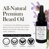 Vegan Mia - USDA Organic Spruce-Scented Beard Oil for Men, 3-in-1 Premium Grooming Oil with Argan Oil and more - For Beard Growth and Maintenance, Ode To The Beard Forest Sage Beard Oil, 1 fl oz