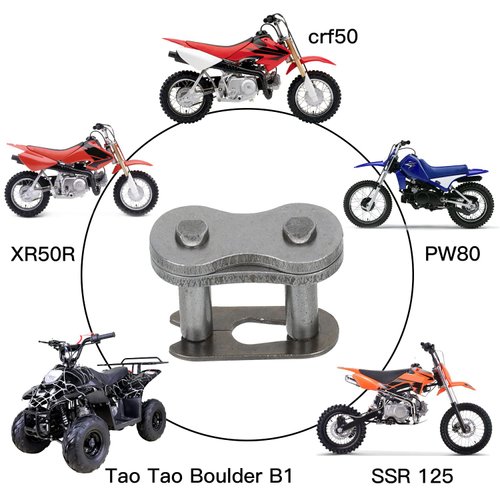 YOXUFA 420 Drive Chain Master Link for Coleman CT200U CT200U-EX BT200X Baja Warrior Massimo MB200 MB165 Mini Bike XR CRF50 SSR 110 125cc TaoTao Coolster Apollo ATV 4 Wheeler Quad Go Kart Pit Dirt Bike