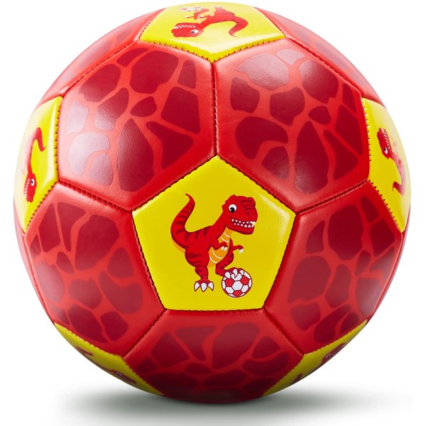 Size 3 Soccer Ball for Kids with Pump Mesh Bag - Dinosaur Ball Set - Outside/Backyard/Outdoor Toys for Kids Ages 3-4-5-8 - Kids Games Soccer Gifts for 3 Year Old