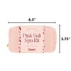 Pinch Provisions Himalayan Pink Salt Spa Kit, 5 Spa Essentials for Self-Care & Beauty, Multi-Functional Cosmetic Bag, Includes Facial Massager & Exfoliating Glove, Spa Set Gift