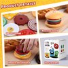 LovesTown Wooden Stacking Toys, Burger Stacking Toys Montessori Toys for Kids Educational Preschool Learning Toys for Boys Girls Birthday Gifts