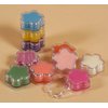 30 Pack 0.2 Oz Lip Balm Flower Shape Container Plastic Jar w/Lid