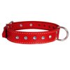 Dogs My Love Genuine Red Leather Rhinestone Dog Collar 1.25"x22" Fits 15"-20" Neck