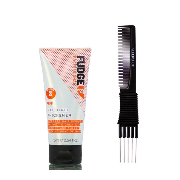 yper Fudge Professional Prep XXL Hair Thickener (2.54 oz) with Teasing Comb Pack of 1