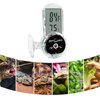 REPTI ZOO Upgraded Reptile Terrarium Thermometer Hygrometer,Digital Pet Temperature and Humidity Gauge with Suction Cup for Reptile Rearing Box Tank,4-Sides Mounting