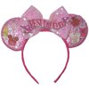ZHENNAN Mouse Ears Headbands for Women, Glitter Best Day Ever Bows Ears Headbands, Costume Cartoon Themed Events Birthday Party Decorations Hair Accessoires