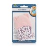 Itzy Ritzy Silicone Teething Mitt - Soothing Infant Teething Mitten w/Adjustable Strap, Crinkle Sound, Textured Silicone to Soothe Sore & Swollen Gums, Baby Teething Toy for 3 Mos & Up, Blush Leopard