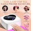 Rechargeable UV LED Nail Lamp,72W Cordless UV Light for Nails with Removable Bottom,Professional Curing Lamp for Gel Nails with 30 Beads,5 Timer Setting Nail Light and LED Touch Screen Gel Nail Dryer