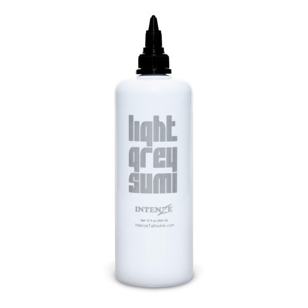 Intenze Tattoo Ink Japanese Light Gray Sumi Wash Ink Professional Quality, 12 Ounce Bottle