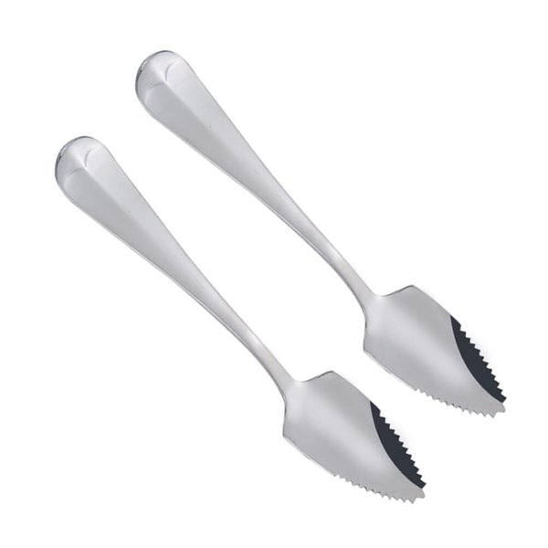 Housoutil Grapefruit Serrated Knife Spoons : 2pcs Stainless Steel Spoons Serrated Grapefruit Utensils Tools for Citrus Fruits Kiwi Lemon Desserts Salads