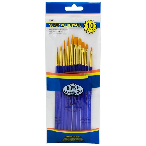 Royal & Langnickel Paintbrushes, Taklon Set, Blue
