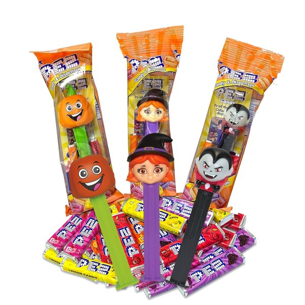 Halloween Pez Candy Dispenser Variety 3 Pack- Pez Dispensers Halloween Candy, Pez Halloween Treats, Pez Holiday Halloween Pez Dispenser Bulk by Snackivore