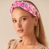 KICOSY Birthday Headband for Women Birthday Girl Headband Birthday Headband Tiara Pink Knot Headband for Girls Beaded Headband Candy Accessories Rhinestone Headbands for Women Party Decorations Gifts