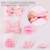 Starneey 18 Pcs Baby Elastic Hair Ties and Girls Hair ClipsHair Accessories Set Gift Set Hair Bow Cute Party Bowknot Hairpin