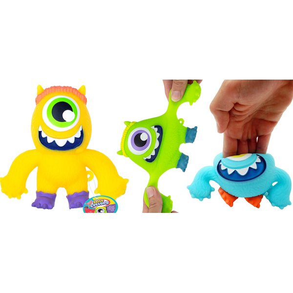 JA-RU Squishy Cyclops Monster Toys for Kids (6 Units) 4.5" One Eyed Alien Stretchy Fidget Toy. Monster Stress Balls. Anger Management Toys. Treasure Box Prizes. 4349-6s