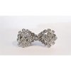 Small crystal bow shaped alligator hair clip for fine thin hair