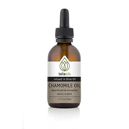 Teliaoils Chamomile Infused Oil Extract (Macerated Oil), 1.7 Fl Oz / 50ml - Triple infusion in Organic Olive oil.