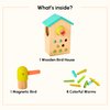 CURIOUS CRATE Magnetic Bird Feeder & Worm Catcher | Wooden Montessori Early Learning Toy for Toddlers | Developmental Toy for Fine Motor Skills & STEM Learning | Gifts for Kids Ages 2+ Years