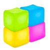 4Pcs Stress Cube Fidget Toys for Party Favors, Squishy Fidget Toys for Anxiety Relief, Slow Rise Squishy Sensory Cube for Classroom Prizes, Soft Fidget Stress Cube Toys for Students Kids Adults