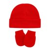 UTTPLL Baby Hats Mittens Set Unisex Newborn Beanie Cap No Scratch Cotton Gloves Toddler Boy Girl Hospital Hat 0-6 Months Red One Size