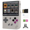 RG35XX Plus Retro Video Handheld Game Console Linux System 3.5 in IPS Screen Built-in 3300mAH Battery 64G TF Card Preinstalled 5500 Classic Games(RG35XX Plus Grey New)