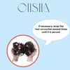 CAISHA 100% HUMAN HAIR Scrunchie Hair Piece Updo Braid Hair Scrunchy Messy Bun Dark Brown Mix H312i