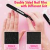 Nail Files and Buffers, Professional Manicure Tools Kit, 100/180 Grit Double Sided Emery Boards for Nails, 80/100 Grit Nail Buffer Blocks Supplies for Home Salon 8Pcs