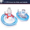 NOVAMEDIC First Aid CPR Mask Kit for Adult, Child and Infant, 8.3”x5”x”3.1”, Detachable Single Valve Pocket Resuscitator with Hard Case, Wall Mount and Vinyl Gloves