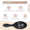 LEV Boar Bristle Hair Styling Brush - Wet Hair Brush for Curly, Thick, Natural Black Hair - Detangling & Smoothing Brush - Anti Frizz Hair Styling Brush - 360 Wave Brush - Black
