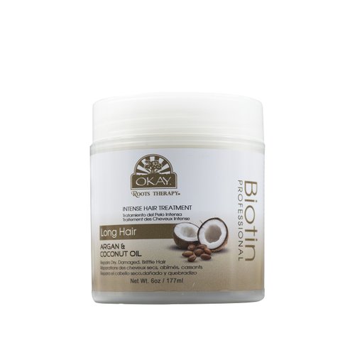 Okay Roots Therapy Biotin Argan Coconut Professional Intense hair Treatment, 6 Ounce