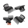 6PCS Black Hot Roller Clips Plastic Hair Curler Claw Clip Replacement Roller Clip Heat Resistance for Women Girls Hair Section Styling Tools