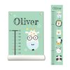 Personalized Canvas Growth Chart for Kids, Height Chart for Kids, Growth Chart Banner with Name (Animal 2)