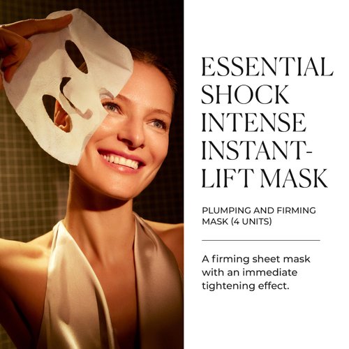 Natura Bissé Essential Shock Intense Instant-Lift Mask | Firming Sheet Mask | Hydrates, Firms & Plumps | For all skin types, 4 units