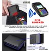 KUVAO RFID Blocking, Leather Credit Card Holder Zipper Wallet With 20 Card Slots, Small Card Case for Women or Men Accordion Wallet with Zipper (Blcak)