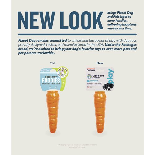 Planet Dog Orbee-Tuff Carrot Treat-Dispensing Dog Chew Toy