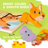 AuntyFey Wooden Puzzle for Toddler 1-3, 9 Pcs Toddler Puzzle Ages 2-4, Baby Animal Puzzle for Toddler, Montessori Puzzles Toys for 1 2 3 Year Old Boy Girl, Learning Educational Puzzle Toy(9 Pcs)