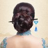inSowni 50 Pack Blank Wooden Hair Sticks Pencil Hair Pins Classic Vintage Retro Hanfu Chinese Chopsticks Base DIY Bun Updo Holder Accessories for Women Girls (50 Pieces (with Hole))