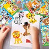 DaiUni 24 Sheets Safari Animals Make a Face Sticker Sheets for Kids Todders Activities, Make Your Own Stickers for Kids Birthday Party Favor Supplies Craft