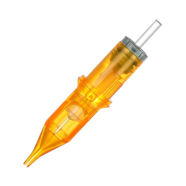 Tattoo Cartridge Needles, ATOMUS 10pcs 1RL 3RL 5RL 7RL 9RL Round Liner Disposable Tattoo Needle for Pen Rotary Machine Tattoo Supplies (Yellow 3RL 10pcs)