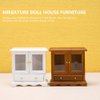 SAFIGLE Miniature Wooden Bookshelf Miniature Kitchen Upper Miniature Bookshelf Dollhouse Furniture Rustic Dollhouse Decor Wooden Cabinet Miniature Wood Shelf 2023 Dollhouse Accessories